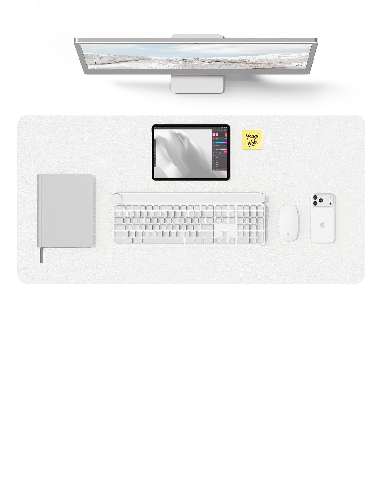 YSAGi Desk Protector&Blotter, Non-Slip Waterproof Leather Mouse Pad
