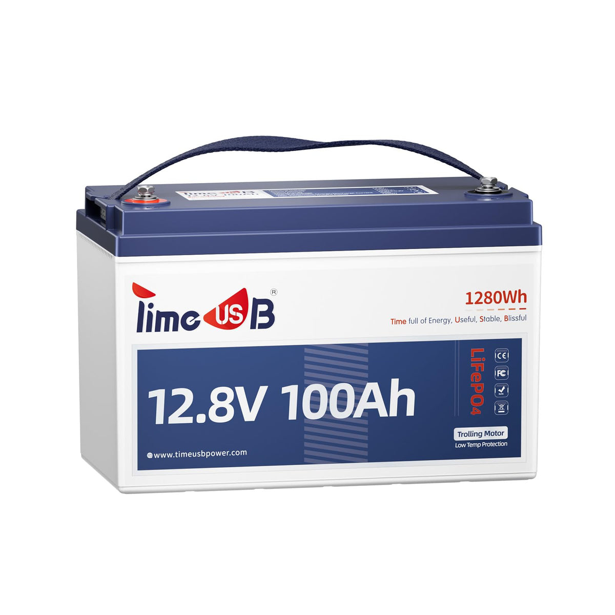 12V 100Ah RV LiFePO4 Battery Group 24, Timeusb 12.8Volt Lithium Battery with 100A BMS, Up to 15000 Deep Cycle Battery for RV Camper, Solar, Trolling Motor, Marine, Travel Trailer, Energy Storage