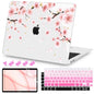 Teryeefi for MacBook Air 13 inch Case 2021 2020 2019 2018 Release (Model A2337 A2179 A1932 Retina Display with Touch ID), Plastic Hard Shell Case & Keyboard Cover for MacBook Air 13 M1, Gold Flowers