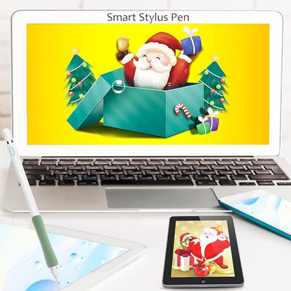 Stylus Pen for iPad, DOGAIN Stylus Pen for Touchscreen with Green Grip, Digital Active Fine Point Pen for Drawing/Writing/Playing, iPad Pencil Compatible with iOS/Android and Other Tablets