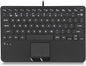 Perixx PERIBOARD-425 US Wired Mini USB Keyboard with Touchpad, X Type Scissor Keys, White Backlit, 2 USB Hubs, Compact 11.18x7.17x1.1 Inches, US English