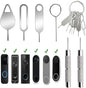 8 Pcs Security Pin Key Release Removal Tool Compatible with Arlo Video Doorbell, Eufy Video Doorbell and Nest Video Doorbell,with 2 Doorbell Removal Pins and A Key Ring(4 Styles)
