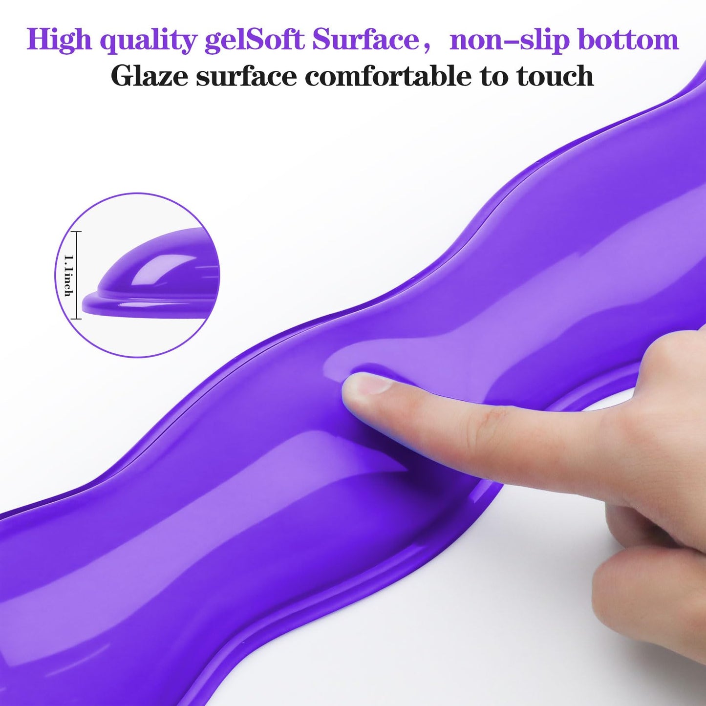 ABRONDA Gel Wrist Rest for Keyboard and Mouse, Wrist Rest for Keyboard, Mouse Wrist Support, Pain Relief, Cool Touch, Non-Skid, Keyboard and Mouse Wrist pad Set