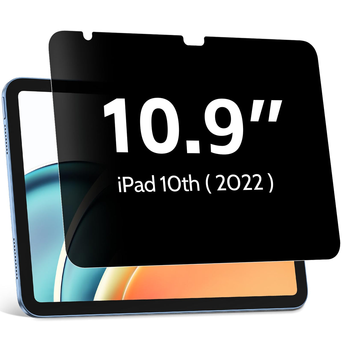 Privacy Screen Protector Compatible with iPad Pro 12.9 Inch 2018 2020 2021 2022, Anti Glare Blue Light Spy Filter Private, High Sensitive Bubble-Free Easy Install Black Security Screen Shield