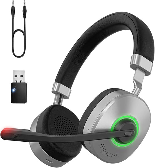 Wireless Headset with Mic for Work