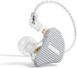 BASN Mix-PD in Ear Monitor,1Planar Driver + 1Dynamic Driver HiFi IEM Earphones with CNC Crafted Metal Cover, Wired 0.78mm 2-Pin Silver Plated Detachable Cable for Musicians (Silver)