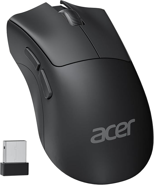 Acer Wireless Mouse, 1200 DPI Computer Mouse for Laptop with 2.4GHz USB A Receiver, 5 Buttons Compatible for Windows, macOS, Android (Black)