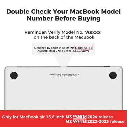 iCasso MacBook Air 13 Inch Hard Shell Case M4 2025 A3240 Weed Pattern
