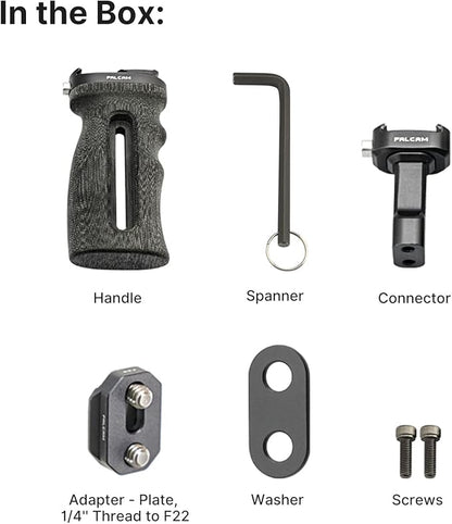 FALCAM F22 Quick Release Handle, Camera Side Handheld Grip Convert 1/4" Thread to F22 QR System, 22mm Aluminum Video Shooting Accessory Filmmaker Photographer You-Tuber Must Have