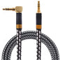 Wekuant Aux Cord, Audiophile 3.5mm Stereo Audio Cable [1m (3.2Feet), Silvered-Plated Copper core, Right Angle] Unbreakable and Great for Laptop, Tablets, Headphones, Cars and More.