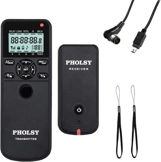 PHOLSY Camera Timer Remote Release Control with Intervalometer for Nikon