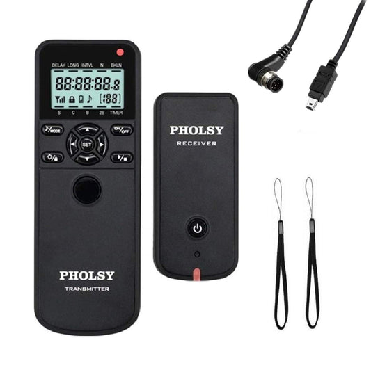 PHOLSY Camera Timer Remote Release Control with Intervalometer for Nikon