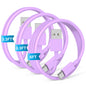 JERMASAL 3-Pack Blue [3.3FT+3.3FT+6FT] USB A to USB C Cable, Compatible with iPhone 15/16, iPad, Samsung, MacBook, PS5 and More, Fast Charging, Carplay Cable