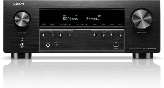 Denon AVR-S970H 8K Ultra HD 7.2 Channel (90Watt X 7) AV Receiver - Built for Gaming, Music Streaming, 3D Audio & Video, Alexa + HEOS, Black