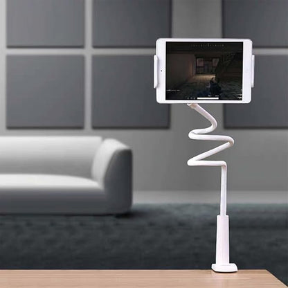 Phone Holder,gooseneck Phone Holder,360° Rotate Support Rod One-Hand Adjustable Cell Phone Holder,for Desk Headboard Nightstand. (White)