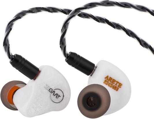 Linsoul ZiiGaat x Fresh Reviews Arete in Ear Monitor, 1DD+4BA Hybrid Earphone IEM, Wired Gaming Earbuds, Studio Monitor Tunning, with Detachable IEM Cable for Musician Audiophile (White)