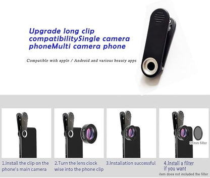 30-120mm Cell Phone Macro Lens, for ipad,iPhone,Samsung, Android, Pixel,Phone Macro Lens