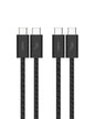 Belkin USB C to USB C Cable 2-Pack, 3.3ft, 60W - Type C Charger, iPhone Charger Cord, Soft, Braided, Flexible for iPhone 16, Galaxy S25, Pixel 9, Airpods, iPad Pro & More, Travel Essentials - Black