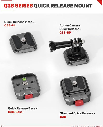 IFOOTAGE Q38-BASE Quick Release Base for Tripod/Monopod/Slider with 3/8" Thread