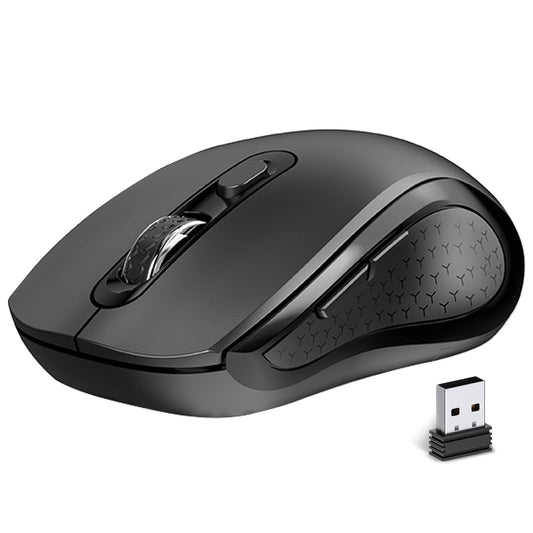 Wireless Mouse Ergonomic, Side Buttons Mouse, 2400 DPI, Silent and Anti Slip Roller Cordless Mice, 2.4Ghz with USB Receiver, 6 Buttons, Suitable for Laptop PC Chromebook and Windows 11/10/7 - Black