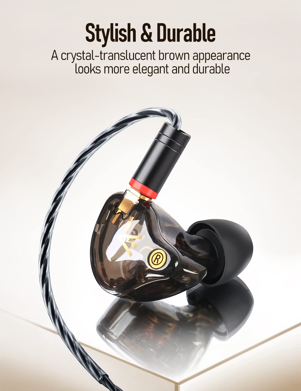 Audiovance Vibes 201 HiFi Wired Earbuds in Ear Monitor Headphones
