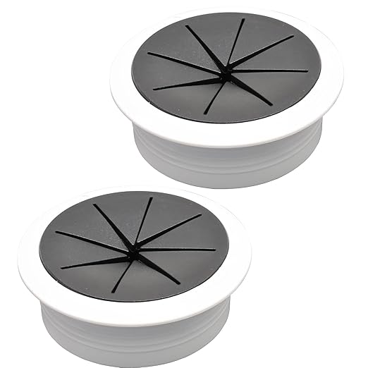 BOPOREAE 2 Pcs Desk Grommet 2-1/16" (53mm), Desk Hole Cover for Cables