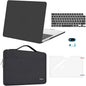 MOSISO Compatible with MacBook Air 13 inch Case 2025 2024 2023 2022 M4 A3240 M3 A3113 M2 A2681, Hard Shell&Sleeve Bag&Keyboard Skin&Webcam Cover&Screen Film for MacBook Air 13.6 inch, Slate Gray