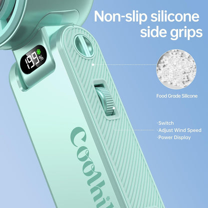 Coolhill Pro Handheld Portable Fan with Ice Cooler 199-Speed 5500mAh