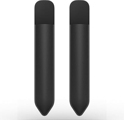 MoKo Pencil Holder Sticker Fit Apple Pencil Pro, iPencil USB-C, Apple Pencil 1st/2nd Generation, Elastic Pencil Pocket Pouch Adhesive Sleeve Attached to iPad Case for Stylus Pens, 2 Pieces Black