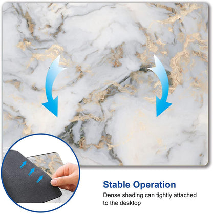 Armanza Mouse Pad, Gray Gold Marble Mouse Pad, Premium-Textured Marbling Mouse Mat Square Waterproof Non-Slip Rubber Base Computer Mousepad for Office Laptop Desk