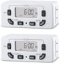 7 Day Programmable Digital Timer Outlet, Indoor Timer with Single Plug-in, Suitable for Lamp, Fan, Aquarium, 15A 1/2HP, 2 Pack