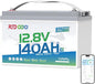 Redodo 12V 140Ah Dual Purpose Lithium Marine Battery, 1000CCA Group 31 Bluetooth Starting Battery with Self Heating
