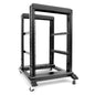 GlobalRack 27U Open Frame Rack on Wheels,Depth 15.75" Mobile IT Cabinet