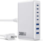 USB C Charger 300W USB C Charger Block 8-Ports GaN IV Fast Charging Station,PD 100W Laptop Charging Hub Wall Charge Adapter Compatible with MacBook/Air,DELL,Steam Desk,iPhone 16/15/14,Galaxy