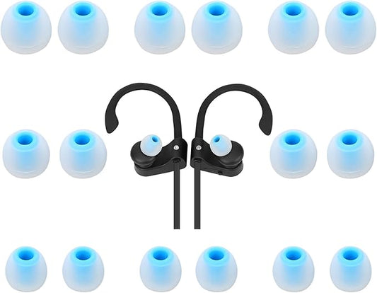 Earbud Tips Ear Bud Tips Soft Anti Slip Washable and Reusable Silicone Replacement Earbud Tips Fit Most in-Ear Earbuds(Inner Hole 3.8mm -5.1mm) 18pcs S M L