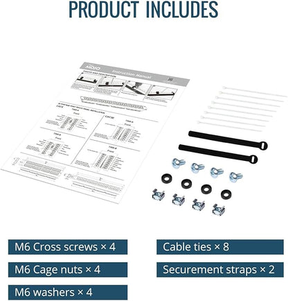 Tecmojo 48 Port Patch Panel, Cat6 Patch Panel, 2U Patch Panel, Network Patch Panel for 19 inch Rack Mount equipments,10G Support, Unshielded