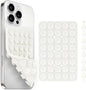 Silicone Suction Cup Phone Case Mount Double Sided, Phone Accessories Hands-Free Strong Grip Holder for Selfies and Videos, Silicon Phone Stand for iPhone and Android White