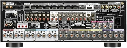 Denon AVR-X6800H 11.4 Channel 8K Receiver with 3D Audio and Dolby Atmos with a 1 Year Amber Protection Extension (2023), Black