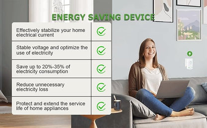 Elon-musk's Electricity Saving Box Stop Watt Stopwatt Energy Saving Device Save Energy Saving Device Energy Saving Power Strip for Home Office US Plug 90v-250v 30kw Rated Green (1PCS, Black)