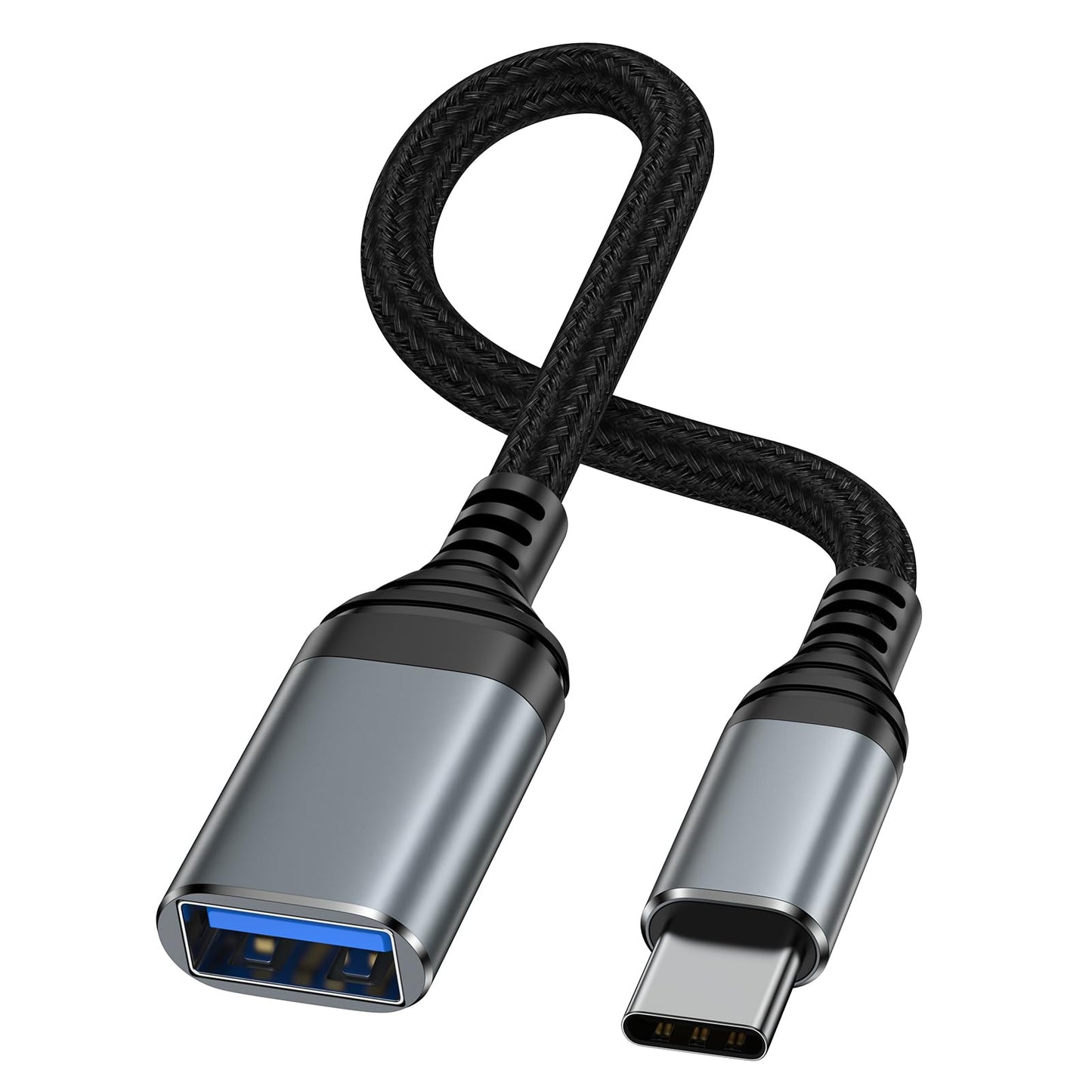 USB C to USB 3.0 Adapter,Type C Male to USB Female OTG Cable 5Gbps Data Transfer for iPhone 16 Pro Max/16 Pro/16 Plus/16e/16/15,iPad,Samsung Galaxy S25 Edge/S25 Ultra/S24/S23/A36/A16,Google Pixel 9a 9