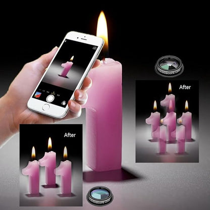 Cell Phone Camera Lens Kit,11 in 1 Super Wide Angle+ Macro+ Fisheye Lens +Telephoto+ CPL+3/6 Kaleidoscope+Starburst/Radial/Soft/Flow Filter Lens Compatible for iPhone X/8/7/6s/6 Plus, Samsung,Android