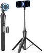 UBeesize 72'' Magnetic Tripod for iPhone with Remote, Extendable Cell Phone Tripod Stand, Compatible with MagSafe, Selfie Stick Tripod for iPhone 15 14 13 12 11 Series and Android Phones