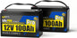 WattCycle 12V 100Ah LiFePO4 Battery 3 Pack, BCI Group 24