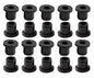 20 pcs 3/8" Drill Hole，1/4" ID Black Silicone Top hat Rubber Grommets for Wiring，Automotive，Firewall，Hole Plug，Desk，Screw，Water and Gas Pipe，Drain，House Siding，Cable Bushing，Glass，Wire Plug