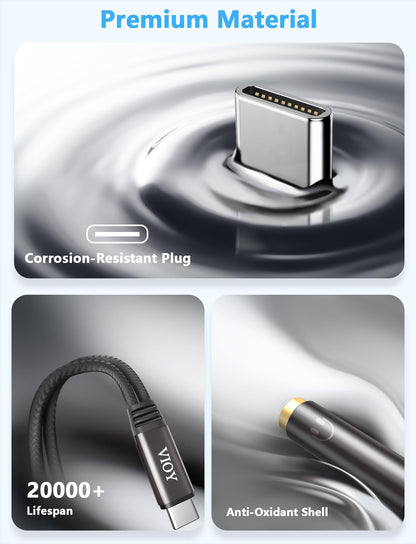 VIOY 2 Pack USB C to Dual 3.5mm Female Y Audio Headphone Splitter Adapter