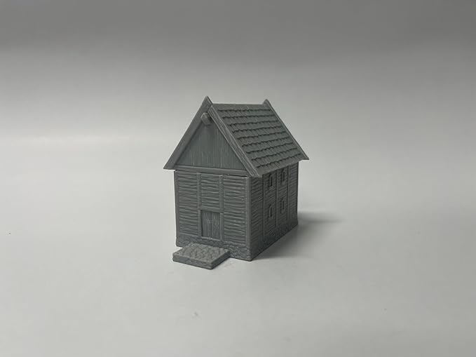 Paintable Tabletop Miniature Little Town Building Terrains Compatible with RPG War Games - 18mm Scale Dioramas Building Set Scenery with Medieval Architecture Style by HAUTICO (HVillageHouses2-1)