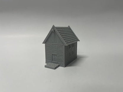 Paintable Tabletop Miniature Little Town Building Terrains Compatible with RPG War Games - 18mm Scale Dioramas Building Set Scenery with Medieval Architecture Style by HAUTICO (HVillageHouses2-1)