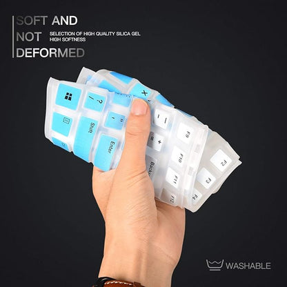 Keyboard Cover for Logitech MK370 MK295 MK270 K270 Wireless Keyboard, Logitech MK295 MK270 Keyboard Accesseries, MK370 Keyboard Skin Protector - Gradual Mint