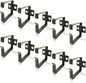 10 Pack Server Rack Cable Management D-Ring Hooks - Bracket Organizer Hook Mount Set for Network Patch Cables, Fiber Optic, Power Cords (10 Pieces) - Made in Taiwan
