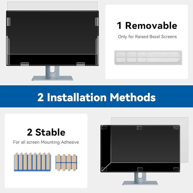 IPROKKO [2-Pack] 34 Inch Computer Privacy Screen Filter for 21:9 Widescreen Monitor, Removable 34in Anti Blue Light Glare Privacy Shield, Anti Spy Security Protector for Hp Dell Asus Acer Samsung